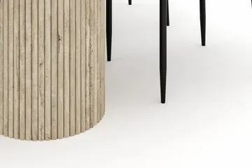 Uppveda Ovalt Spisebord 180x90 cm med 4 Sawako Stoler - Beige - Møbler - Bord - Spisegruppe