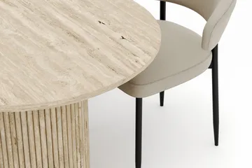 Uppveda Ovalt Spisebord 180x90 cm med 4 Sawako Stoler - Beige - Møbler - Bord - Spisegruppe