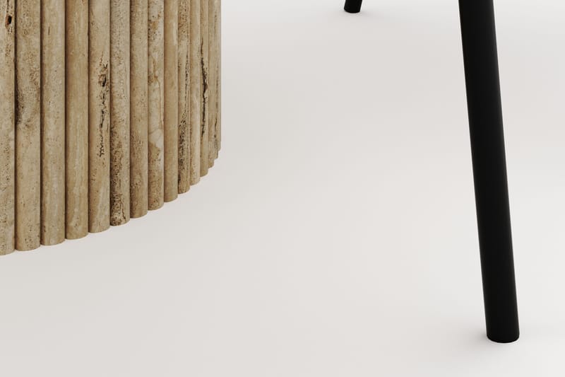Uppveda Rundt Spisebord 120 cm med 4 Berit Stoler - Beige - Møbler - Bord - Spisegruppe