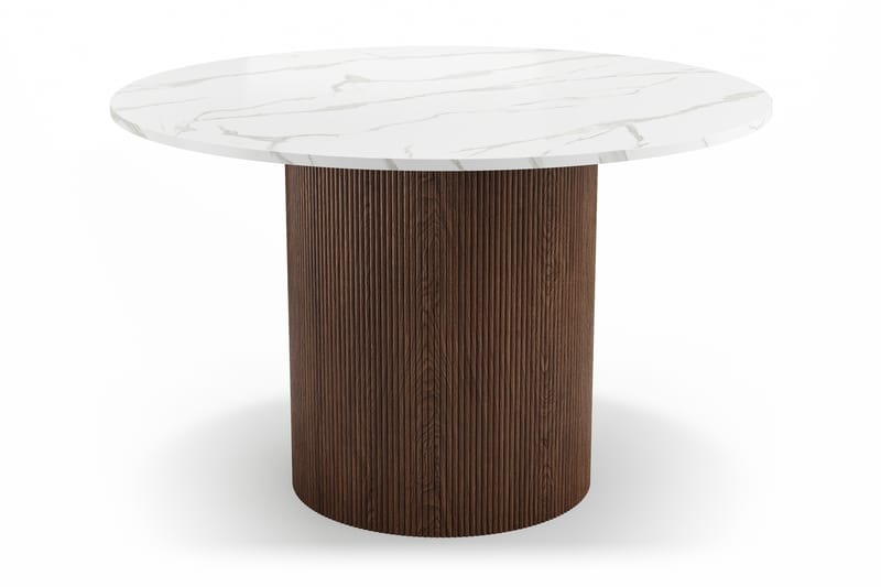 Uppveda Rundt Spisebord 120 cm med 4 Berit Stoler - Brun - Møbler - Bord - Spisegruppe