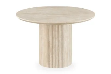 Uppveda Rundt Spisebord 120 cm med 4 Sawako Stoler - Beige - Møbler - Bord - Spisegruppe