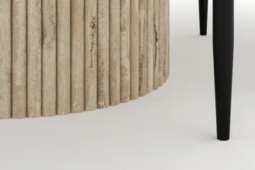 Uppveda Rundt Spisebord 120 cm med 4 Sawako Stoler - Beige - Møbler - Bord - Spisegruppe