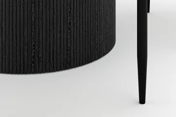 Uppveda Rundt Spisebord 120 cm med 4 Sawako Stoler - Svart/Hvit - Møbler - Bord - Spisegruppe