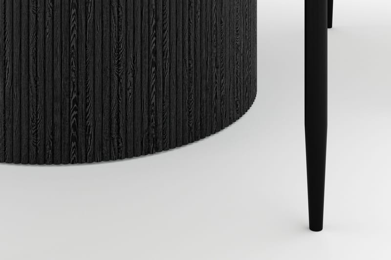 Uppveda Rundt Spisebord 120 cm med 4 Sawako Stoler - Svart/Hvit - Møbler - Bord - Spisegruppe