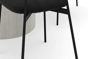 Uppveda Spisebord 120 cm Rund med 4 stk Lowe Matstkol|Bouclear - Hvit - Møbler - Bord - Spisegruppe