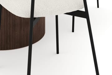 Uppveda Spisebord 120 cm Rund med 4 stk Lowe Matstkol|Svartar - Brun - Møbler - Bord - Spisegruppe