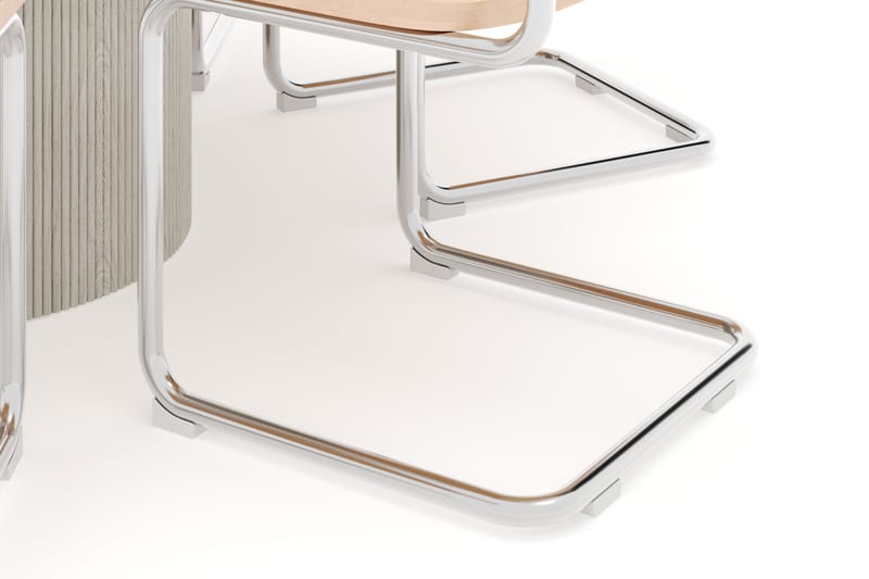 Uppveda Spisebord 120 cm Rund med 6 stk Build Matstkolar - Hvit - Møbler - Bord - Spisegruppe