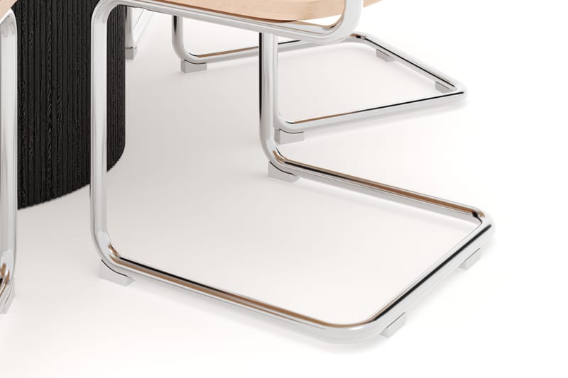 Uppveda Spisebord 120 cm Rund med 6 stk Build Matstkolar - Svart/Hvit - Møbler - Bord - Spisegruppe