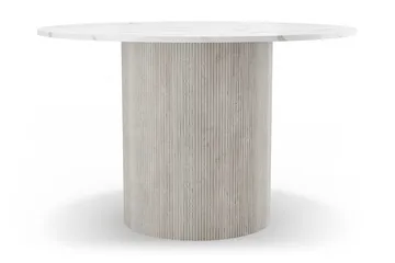 Uppveda Spisebord 120 cm Rundt - Hvit - Møbler - Bord - Spisebord & kjøkkenbord