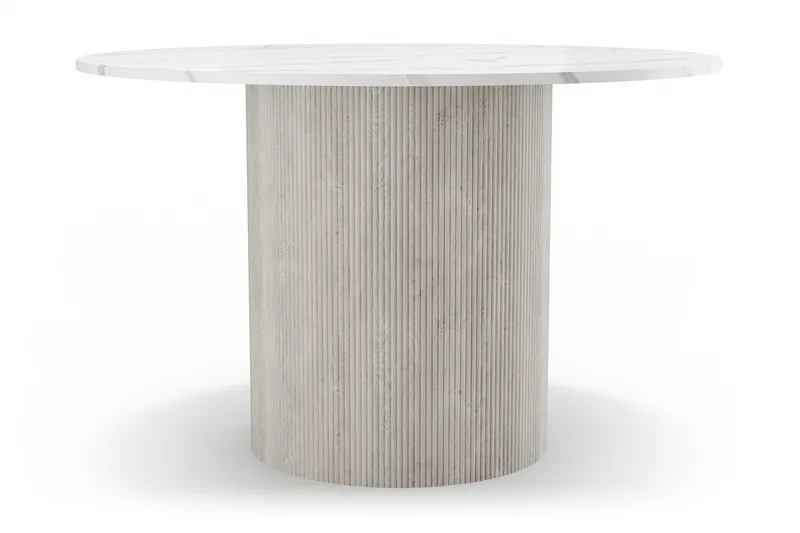 Uppveda Spisebord 120 cm Rundt - Hvit - Møbler - Bord - Spisebord & kjøkkenbord