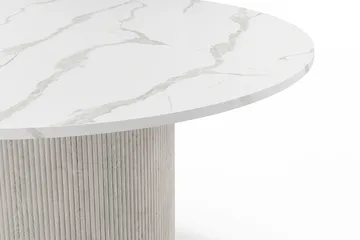 Uppveda Spisebord 120 cm Rundt - Hvit - Møbler - Bord - Spisebord & kjøkkenbord