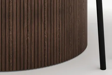 Uppveda Spisebord 120 cm Rundt med 4 Gemmiano Stoler - Brun - Møbler - Bord - Spisegruppe