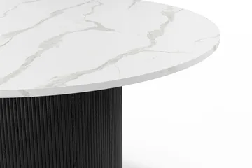 Uppveda Spisebord 120 cm Rundt - Svart/Hvit - Møbler - Bord - Spisebord & kjøkkenbord