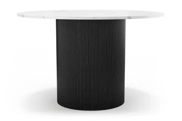 Uppveda Spisebord 120 cm Rundt - Svart/Hvit - Møbler - Bord - Spisebord & kjøkkenbord