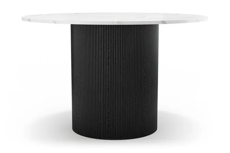 Uppveda Spisebord 120 cm Rundt - Svart/Hvit - Møbler - Bord - Spisebord & kjøkkenbord