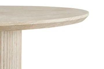 Uppveda Spisebord Rundt 120 cm Travertin Utseende - Møbler - Bord - Spisebord & kjøkkenbord