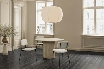 Uppveda Spisebord Rundt 120 cm Travertin Utseende - Møbler - Bord - Spisebord & kjøkkenbord
