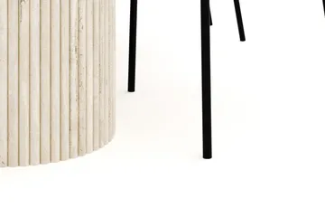 Uppveda Spisegruppe 180 cm Oval med 4 Gemmiano Spisestoler - Travertin - Møbler - Bord - Spisegruppe