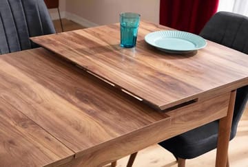 Uttrekkbart spisebord- og stolsett (7 deler) Homitis Lidyana (130 x 76 x 80 cm) Antrasitt - Antrasitt - Møbler - Bord - Spisegruppe