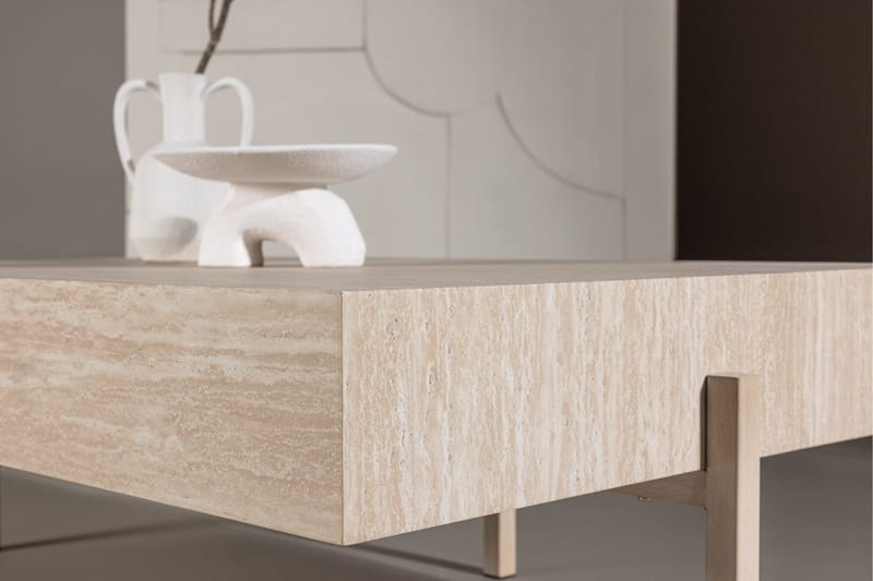 Vadholmen Sofabord 130x82 cm Rektangulær - Whitewash - Møbler - Bord - Sofabord & salongbord