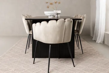 Vail Matgruppe 200 cm Rektangulær med 4 Limhamn stoler - Beige - Møbler - Bord - Spisegruppe