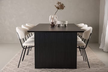 Vail spisebord 200 cm med 6 Chico spisestoler - Møbler - Bord - Spisegruppe