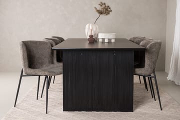 Vail spisebord 200 cm med 6 Modesto spisestoler - Møbler - Bord - Spisegruppe