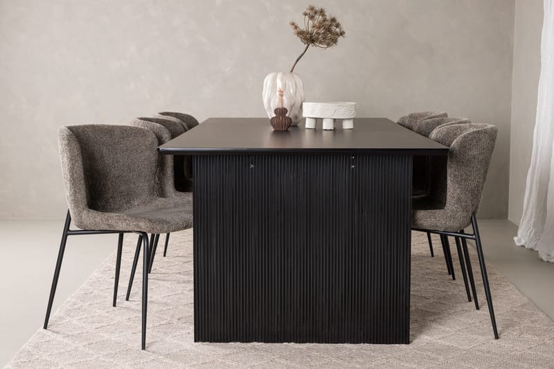 Vail spisebord 200 cm med 6 Modesto spisestoler - Møbler - Bord - Spisegruppe