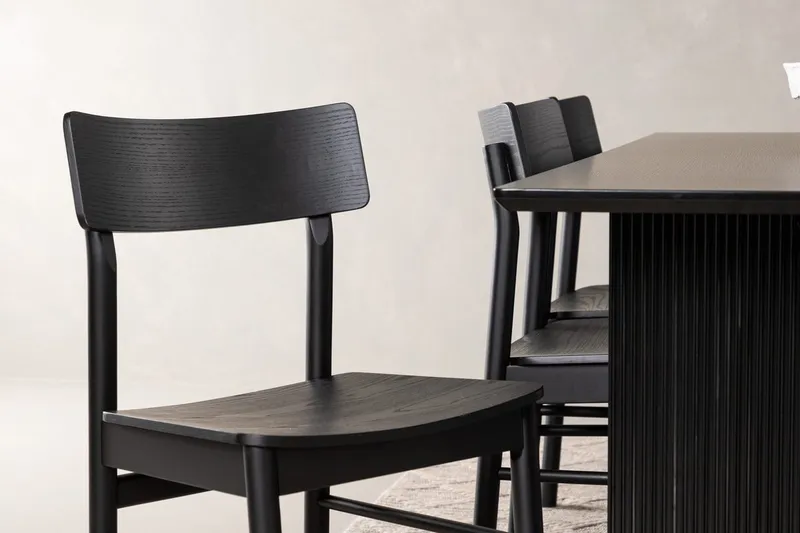 Vail spisebord 200 cm med 6 Montros spisestoler