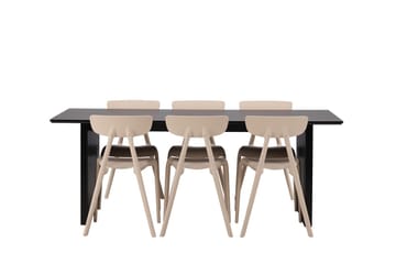Vail spisebord 200 cm med 6 Ursholmen spisestoler - Møbler - Bord - Spisegruppe