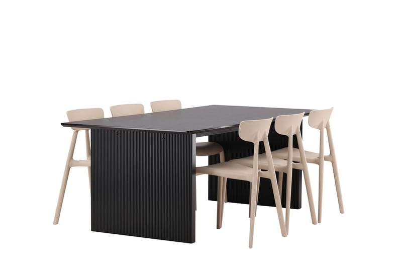 Vail spisebord 200 cm med 6 Ursholmen spisestoler - Møbler - Bord - Spisegruppe