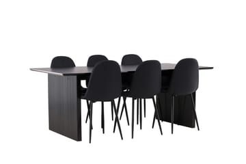 Vail spisebord 200 cm med 6 Polar spisestoler - Møbler - Bord - Spisegruppe