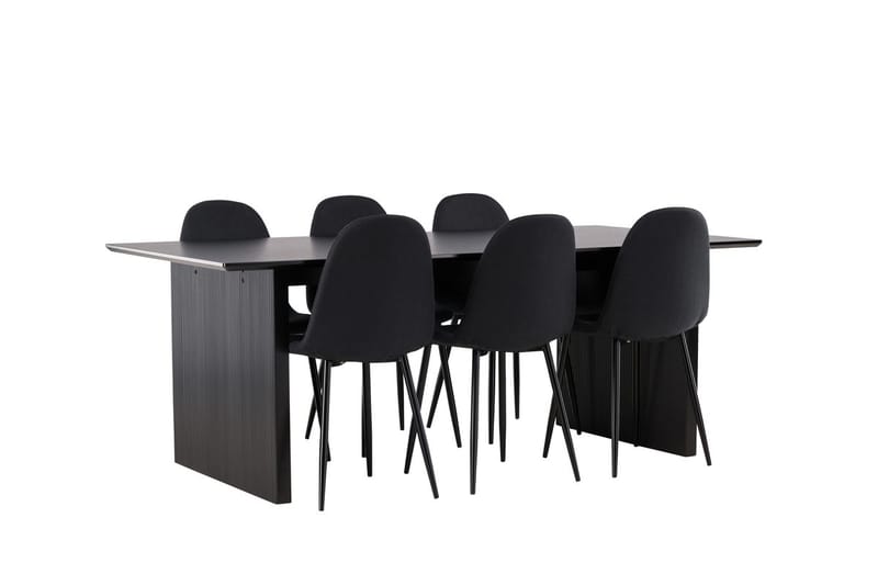 Vail spisebord 200 cm med 6 Polar spisestoler - Møbler - Bord - Spisegruppe