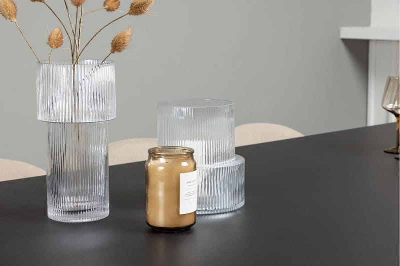 Vail Spisegruppe 200 cm Rektangulær med 6 Velvet Stoler - Beige - Møbler - Bord - Spisegruppe