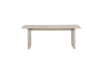 Vail Stort Rektangulært Spisebord 200 cm med Tre- og Eketekstur - Beige - Møbler - Bord - Spisebord & kjøkkenbord