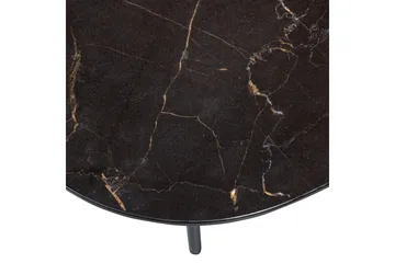Vajen Sofabord 70x70 cm i Marmor - Sort - Møbler - Bord - Marmorbord