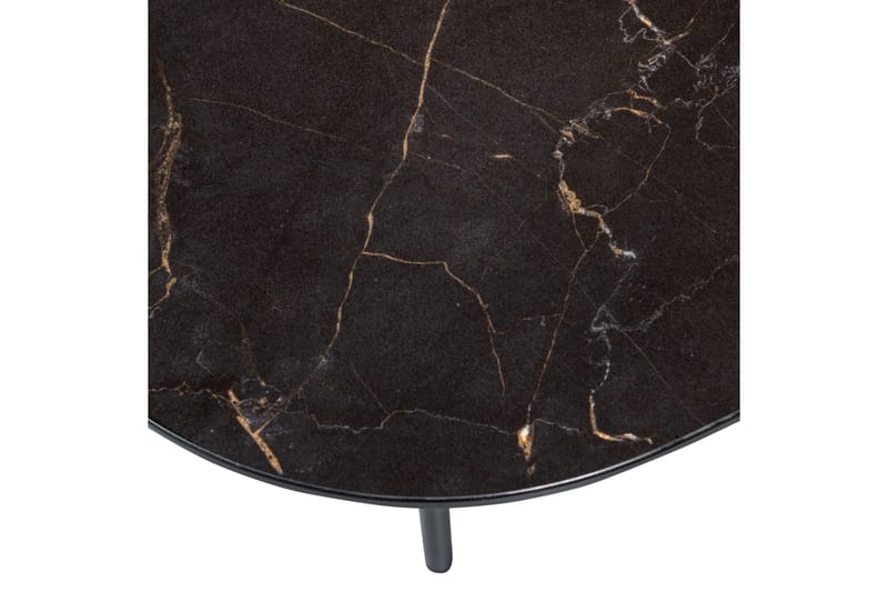 Vajen Sofabord 70x70 cm i Marmor - Sort - Møbler - Bord - Marmorbord