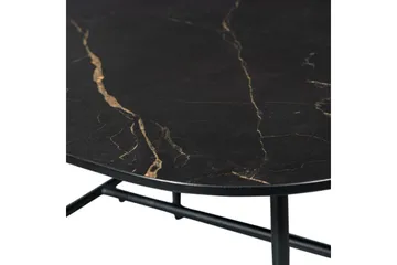 Vajen Sofabord 70x70 cm i Marmor - Sort - Møbler - Bord - Marmorbord