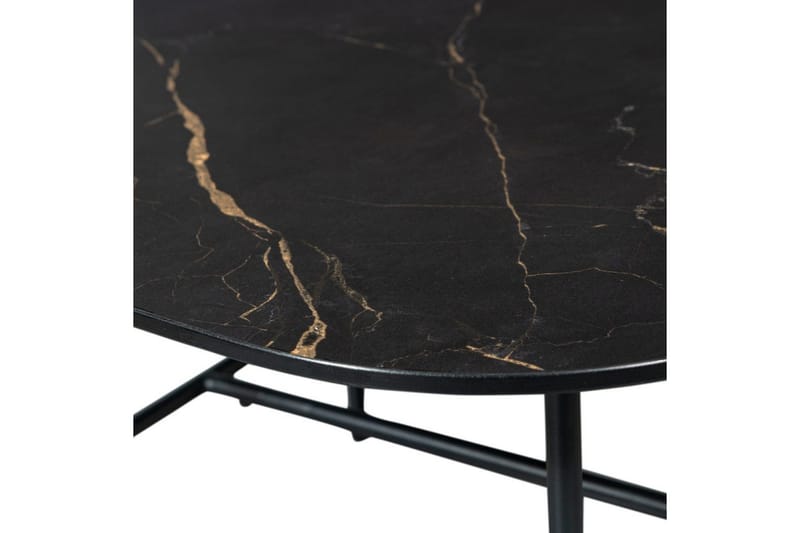 Vajen Sofabord 70x70 cm i Marmor - Sort - Møbler - Bord - Marmorbord