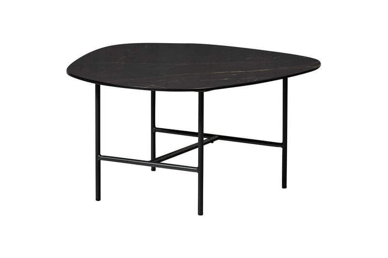 Vajen Sofabord 70x70 cm i Marmor, Sort