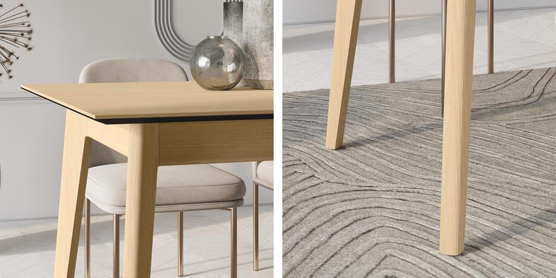 Valden Utvidbart Rektangulært Spisebord 145 cm med Lys Eikeutseende - Brun - Møbler - Bord - Spisebord & kjøkkenbord
