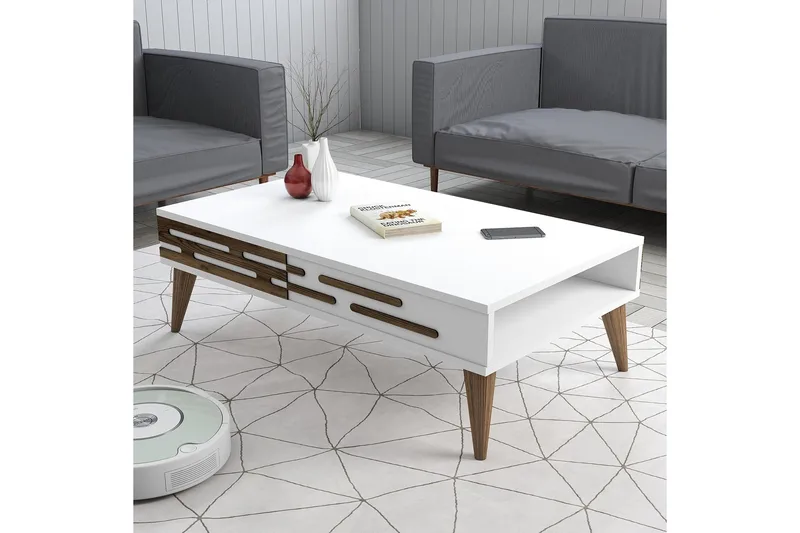 Valensiya Sofabord 105 cm - Hvit - Møbler - Bord - Sofabord & salongbord