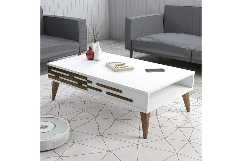 Valensiya Sofabord 105 cm - Hvit - Møbler - Bord - Sofabord & salongbord