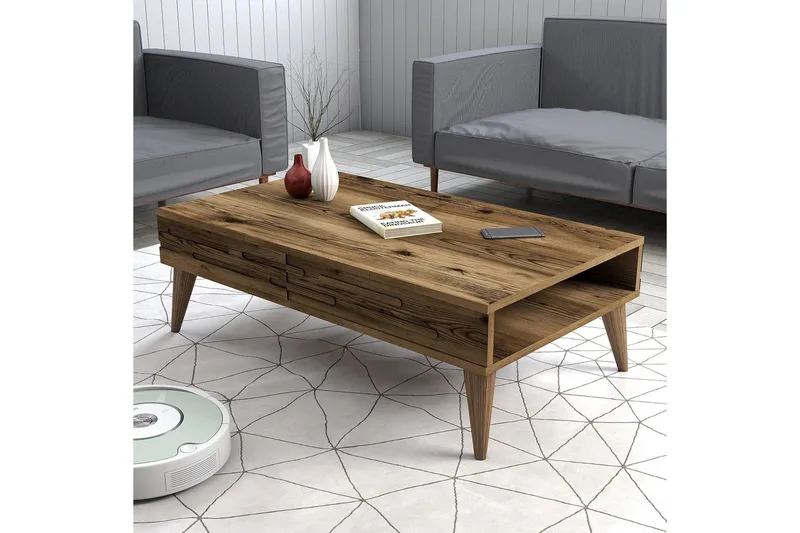 Valensiya Sofabord 105 cm - Valnøtt - Møbler - Bord - Sofabord & salongbord