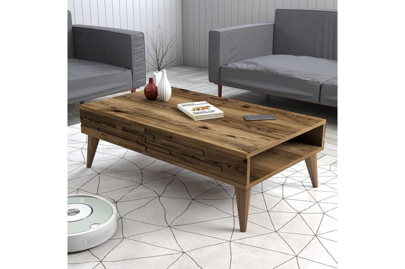 Valensiya Sofabord 105 cm - Valnøtt - Møbler - Bord - Sofabord & salongbord