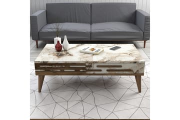 Valensiya Sofabord 105 cm - Valnøtt/Hvit - Møbler - Bord - Sofabord & salongbord