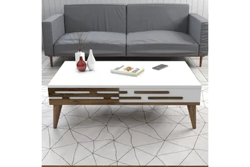 Valensiya Sofabord 105 cm - Valnøtt/Hvit - Møbler - Bord - Sofabord & salongbord