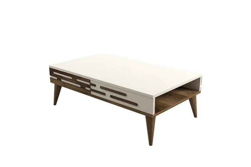 Valensiya Sofabord 105 cm, Valnøtt/Krem