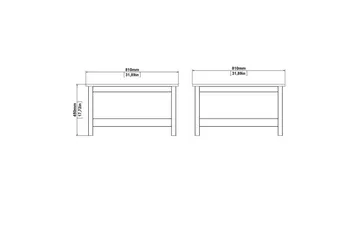 Vallvidera Sofabord 81 cm - Svart - Møbler - Bord - Sofabord & salongbord