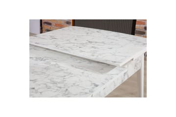 Valric Spisebord 132 cm Rektangulær - Hvit/Grå - Møbler - Bord - Spisebord & kjøkkenbord